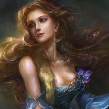 Схема вышивки «Девушка»