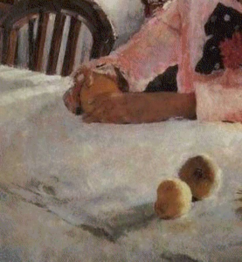 Валентин Серов "Девочка с персиками" ч.3 низ - девочка с персиками, валентин серов, картины - предпросмотр