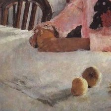 Схема вышивки «Валентин Серов "Девочка с персиками" ч.3 низ»