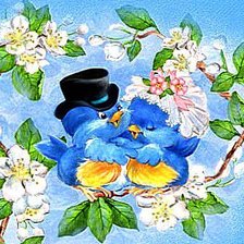 Схема вышивки «птичья свадьба»