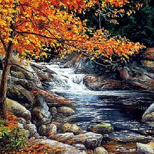 Схема вышивки «Осенний пейзаж»