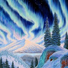 Схема вышивки «Северное сияние»