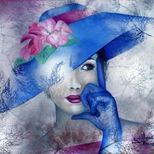 Схема вышивки «Девушка»