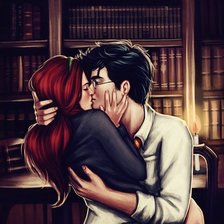 Схема вышивки «Гарри и Джинни»