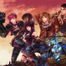 Схема вышивки «Вай, Кейтлин, Эзреель, Джейс»