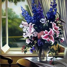 Букет на окне