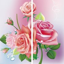 Схема вышивки «Диптих"Розы"»