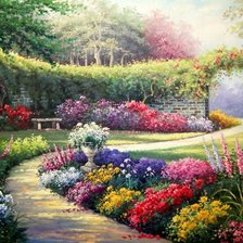 утро в саду