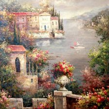 Схема вышивки «вид на море»