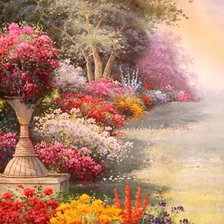 Схема вышивки «летний сад»