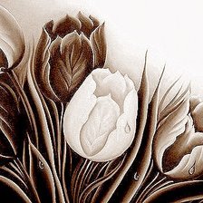 Схема вышивки «Тюльпаны»