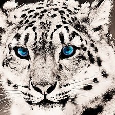 Схема вышивки «ирбис»