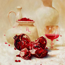 Схема вышивки «натюрморт с гранатом А.Антонова»