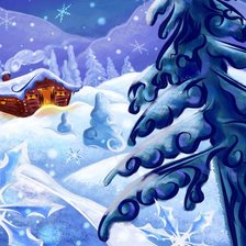 Схема вышивки «Зимний лес»