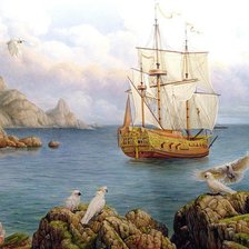 Схема вышивки «Пейзаж»