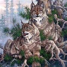 Схема вышивки «Хищная пара»