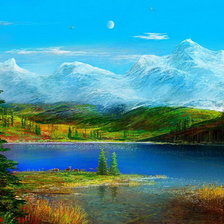 Схема вышивки «Осенний пейзаж»