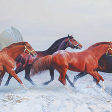 Схема вышивки «Бегущий табун»