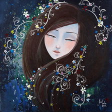 Схема вышивки «Она в узорах»