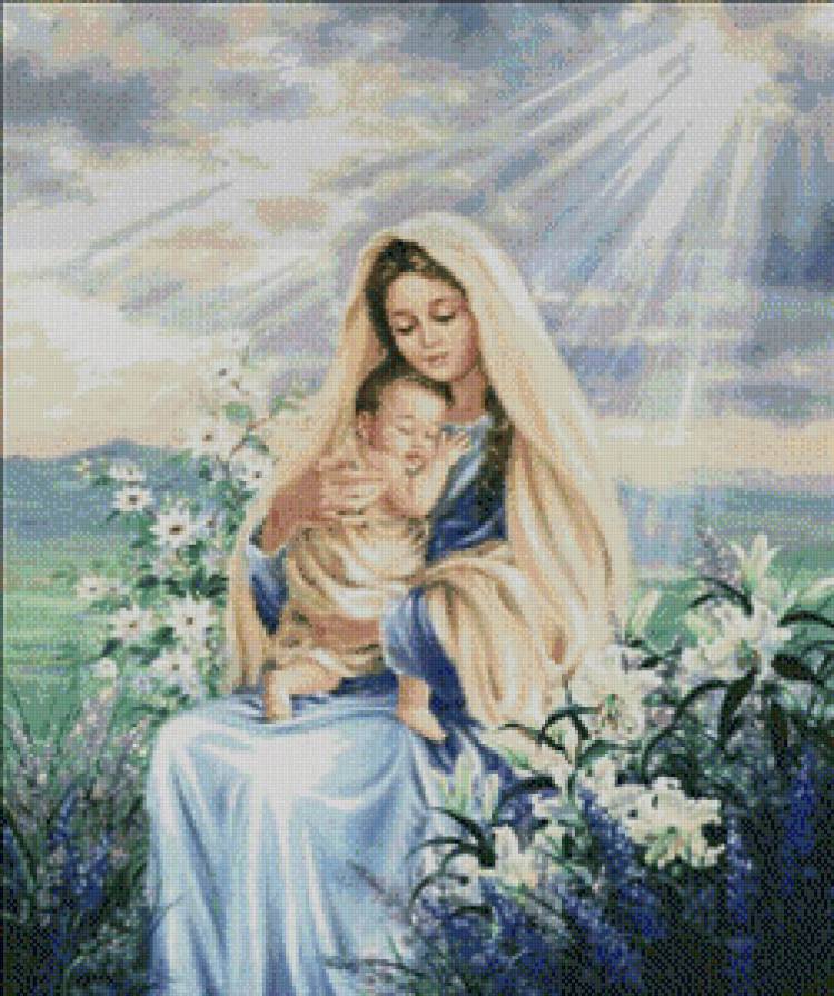 божья мать - дона гелсингер, религия, икона, мать, божья мать, дитя - предпросмотр