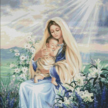 Схема вышивки «божья мать»