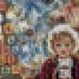 Предпросмотр схемы вышивки «девочка и мама у магазина игрушек» (№529655)
