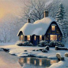 Схема вышивки «волшебная зима»