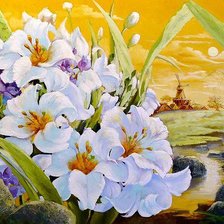 Схема вышивки «цветы»