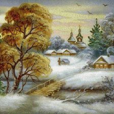 Схема вышивки «зима»