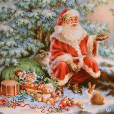 Схема вышивки «добрый санта»