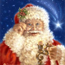 Схема вышивки «санта со свечой»