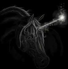 Схема вышивки «черный единорог»