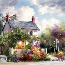 Схема вышивки «марти белл-сказочный домик»