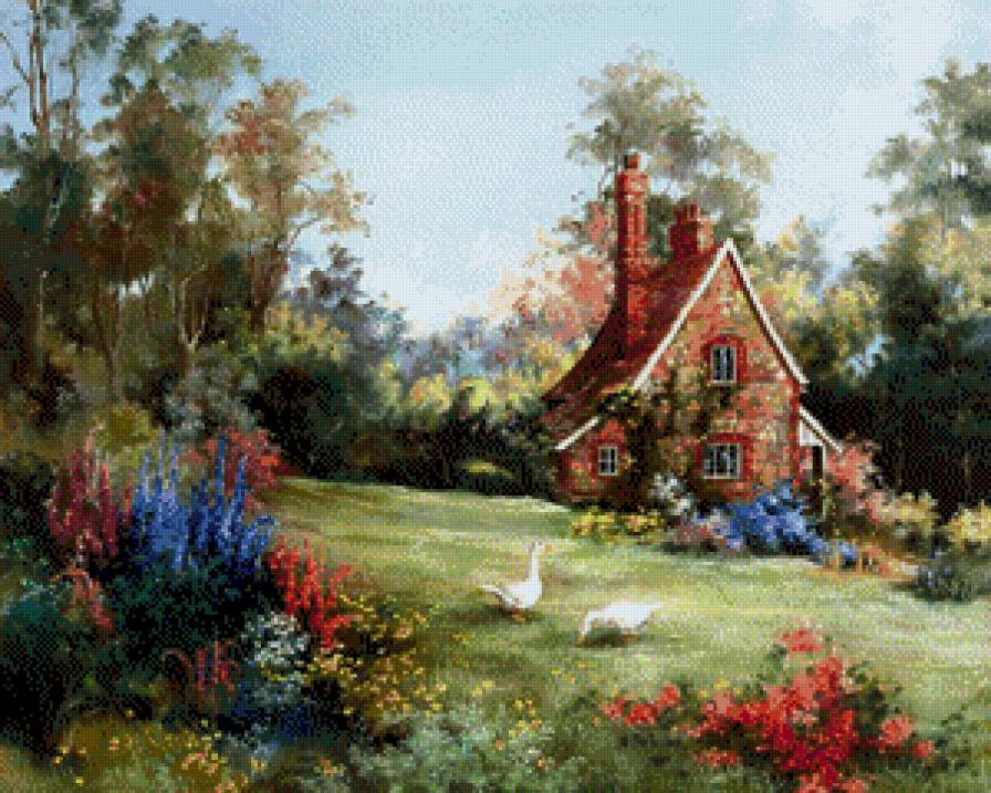 марти белл-сказочный домик - пейзаж, картина, картины - предпросмотр