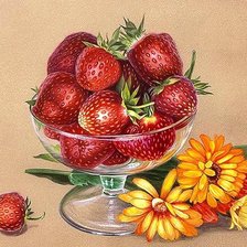 Схема вышивки «Клубника»