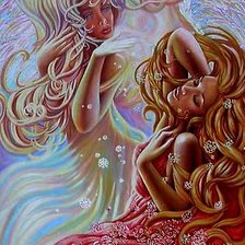 Схема вышивки «Девушка и огонь»