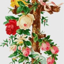 Схема вышивки «дерев'яий хрест»