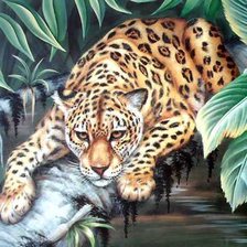 Схема вышивки «Леопард»