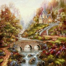 Схема вышивки «Красивый пейзаж»