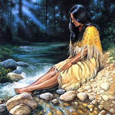 Схема вышивки «У лесного ручья»