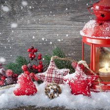 Схема вышивки «Рождественский фонарик.»