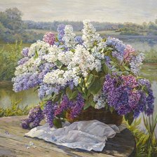 Схема вышивки «Букет сирени.»