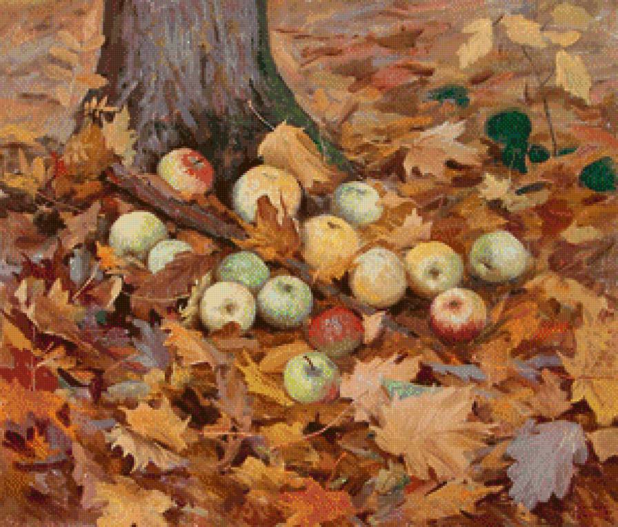 Последний урожай. - яблоки, осень - предпросмотр