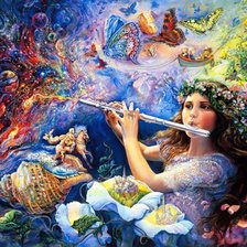 Схема вышивки «Девушка со свирелью»