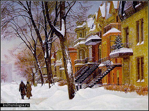 серия "города" - пейзаж.город.зима - оригинал