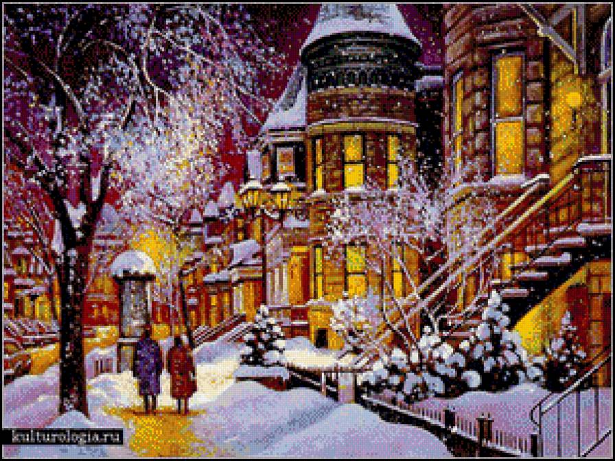 серия "города" - пейзаж.город.зима - предпросмотр