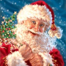 Схема вышивки «санта с ёлочкой»