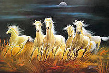 Схема вышивки «лошади в ночи»