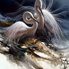 Схема вышивки «ли богл 2 журавли»