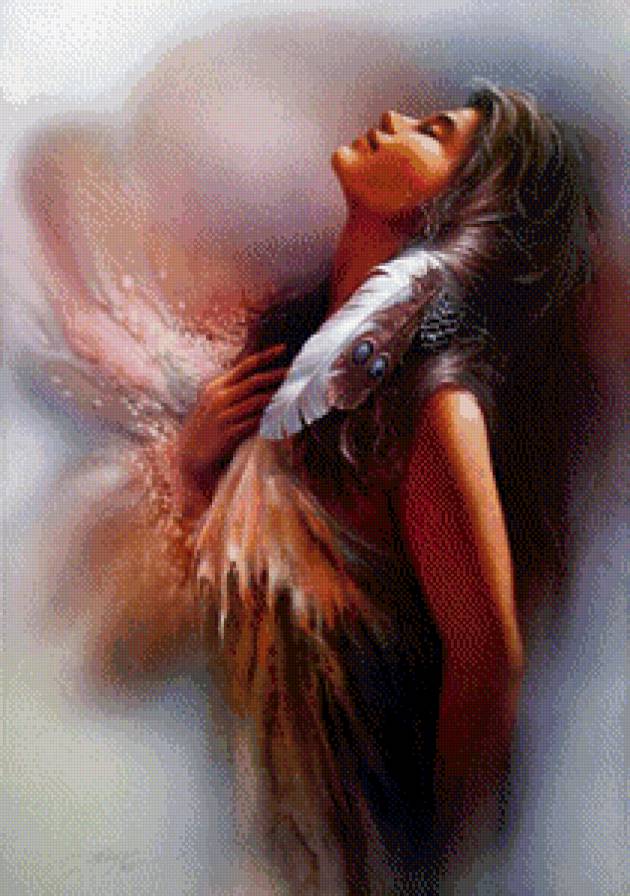 ли богл 4 девушка - нежность, картина, ли богл, девушка, цветы, дева - предпросмотр